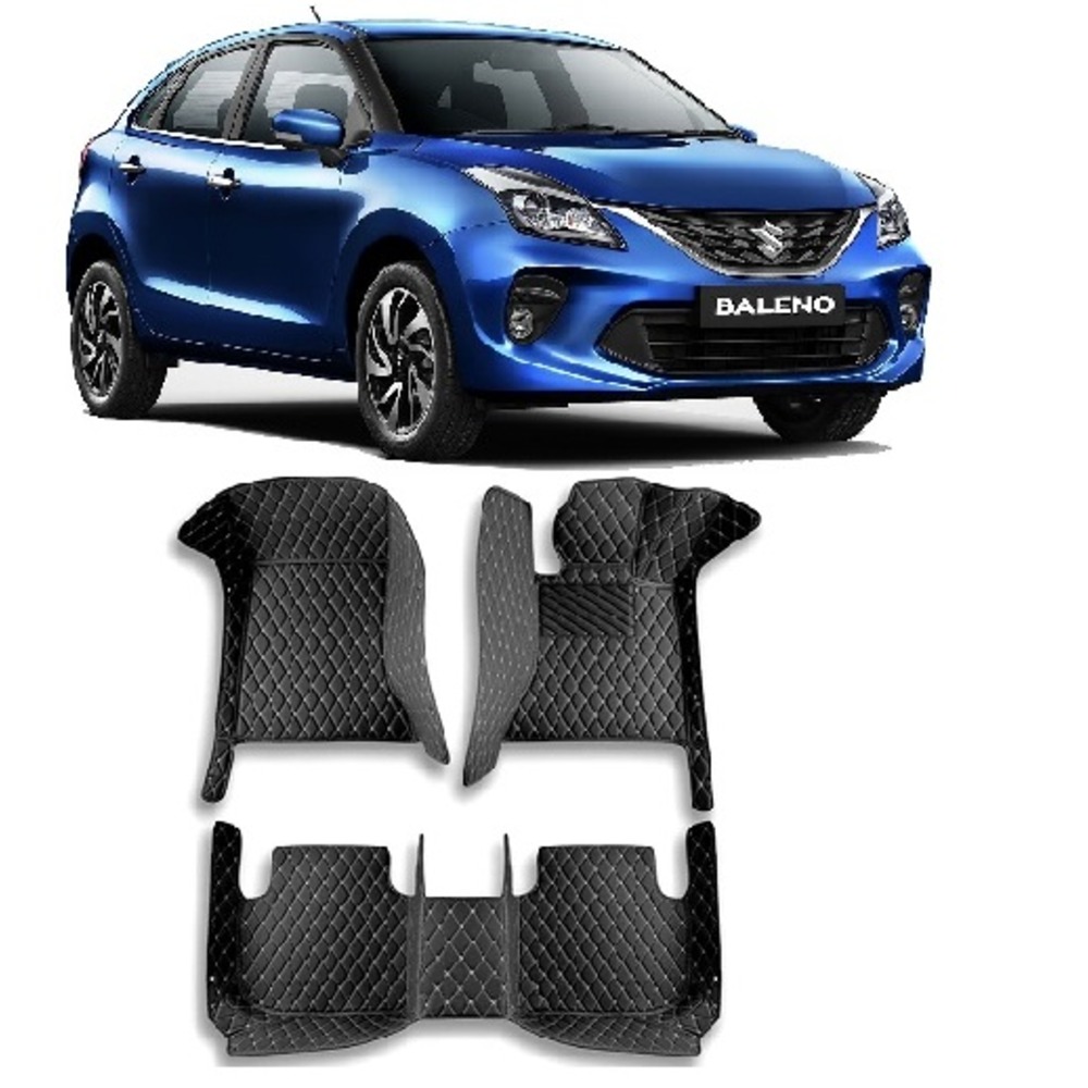 Floor Mats for Baleno New  - black